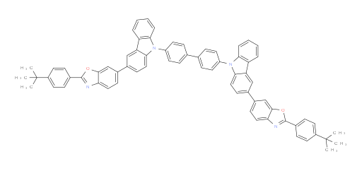 4,4'-bis(3-(2-(4-(tert-butyl)phenyl)benzo[d]oxazol-6-yl)-9H-carbazol-9-yl)-1,1'-biphenyl
