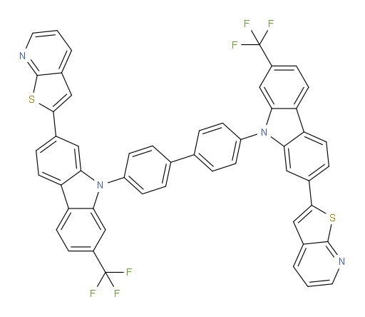 4,4'-bis(2-(thieno[2,3-b]pyridin-2-yl)-7-(trifluoromethyl)-9H-carbazol-9-yl)-1,1'-biphenyl