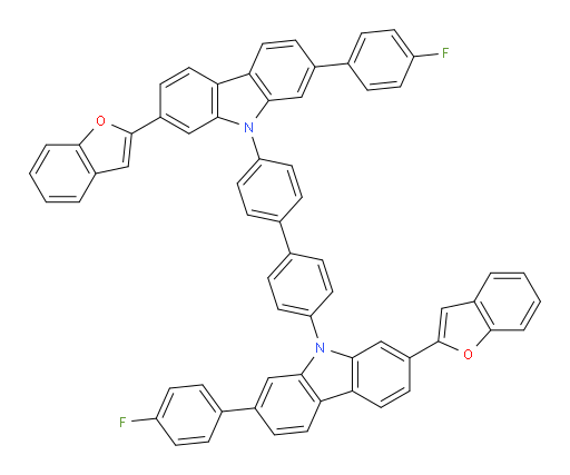 4,4'-bis(2-(benzofuran-2-yl)-7-(4-fluorophenyl)-9H-carbazol-9-yl)-1,1'-biphenyl