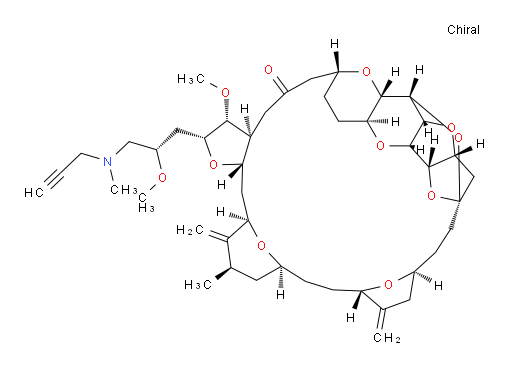 (2R,3R,3aS,7R,8aS,9S,10aR,11S,12R,13aR,13bS,15S,18S,21S,24S,26R,28R,29aS)-Hexacosahydro-3-methoxy-2-[(2S)-2-methoxy-3-(methyl-2-propyn-1-ylamino)propyl]-26-methyl-20,27-bis(methylene)-11,15:18,21:24,28-triepoxy-7,9-ethano-12,15-methano-9H,15H-furo[3,2-i]furo[2′,3′:5,6]pyrano[4,3-b][1,4]dioxacyclopentacosin-5(4H)-one (ACI)