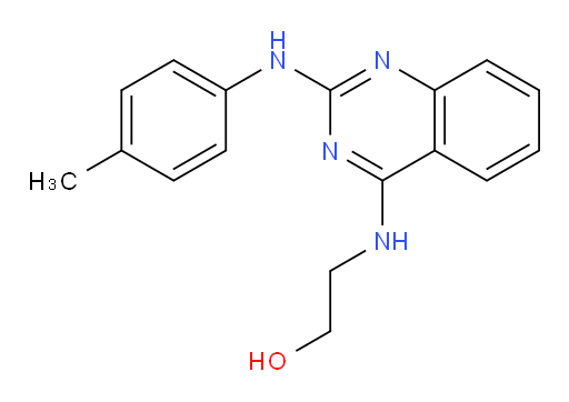2-({2-[(4-methylphenyl)amino]quinazolin-4-yl}amino)ethan-1-ol