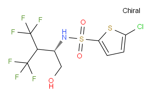 5-chloro-N-[(2S)-4,4,4-trifluoro-1-hydroxy-3-(trifluoromethyl)butan-2-yl]thiophene-2-sulfonamide