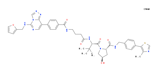 (2S,4R)-1-[(2S)-2-(4-{[4-(5-{[(furan-2-yl)methyl]amino}-[1,2,4]triazolo[4,3-c]pyrimidin-8-yl)phenyl]formamido}butanamido)-3,3-dimethylbutanoyl]-4-hydroxy-N-{[4-(4-methyl-1,3-thiazol-5-yl)phenyl]methyl}pyrrolidine-2-carboxamide
