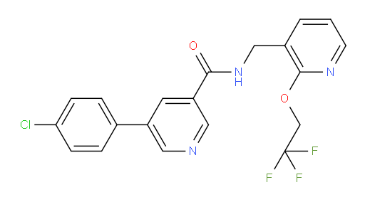 5-(4-chlorophenyl)-N-{[2-(2,2,2-trifluoroethoxy)pyridin-3-yl]methyl}pyridine-3-carboxamide