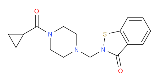 2-[(4-cyclopropanecarbonylpiperazin-1-yl)methyl]-2,3-dihydro-1,2-benzothiazol-3-one