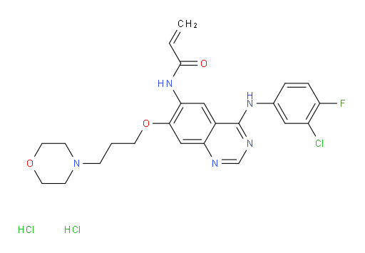 N-{4-[(3-chloro-4-fluorophenyl)amino]-7-[3-(morpholin-4-yl)propoxy]quinazolin-6-yl}prop-2-enamide dihydrochloride
