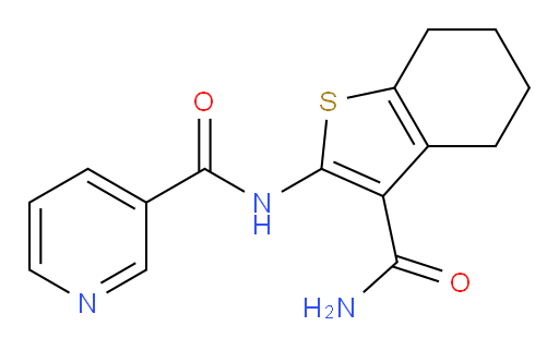 N-(3-carbamoyl-4,5,6,7-tetrahydro-1-benzothiophen-2-yl)pyridine-3-carboxamide