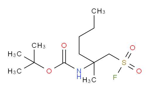 tert-butyl N-[1-(fluorosulfonyl)-2-methylhexan-2-yl]carbamate