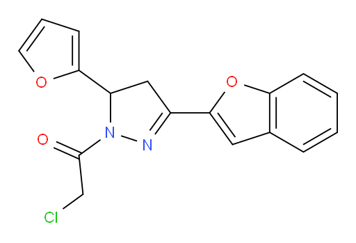 1-[3-(1-benzofuran-2-yl)-5-(furan-2-yl)-4,5-dihydro-1H-pyrazol-1-yl]-2-chloroethan-1-one