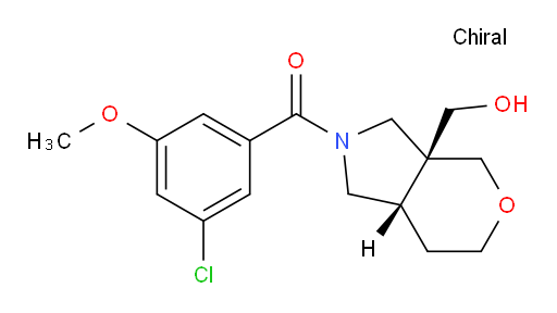 rel-(3-chloro-5-methoxyphenyl)((3aR,7aS)-3a-(hydroxymethyl)hexahydropyrano[3,4-c]pyrrol-2(3H)-yl)methanone