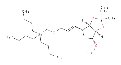 tributyl((((E)-3-((3aR,4R,6R,6aR)-6-methoxy-2,2-dimethyltetrahydrofuro[3,4-d][1,3]dioxol-4-yl)allyl)oxy)methyl)stannane