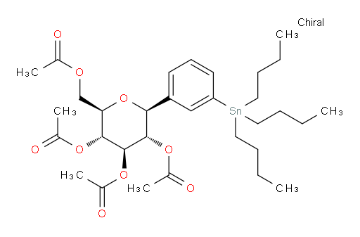 (2R,3R,4R,5S,6S)-2-(acetoxymethyl)-6-(3-(tributylstannyl)phenyl)tetrahydro-2H-pyran-3,4,5-triyl triacetate
