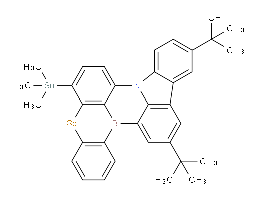 11,14-di-tert-butyl-6-(trimethylstannyl)-5-selena-8b-aza-15b-borabenzo[a]naphtho[1,2,3-hi]aceanthrylene