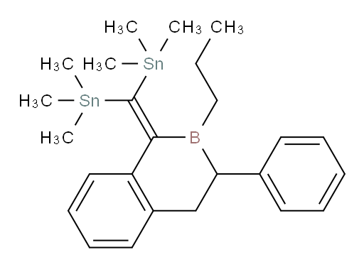 ((3-phenyl-2-propyl-3,4-dihydrobenzo[c]borinin-1(2H)-ylidene)methylene)bis(trimethylstannane)