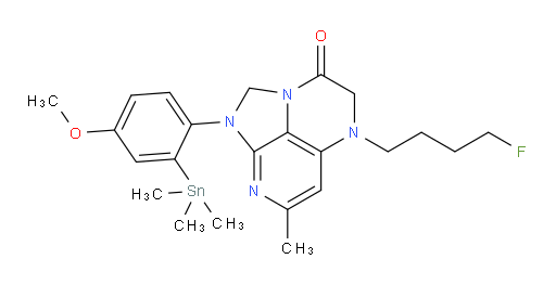 5-(4-fluorobutyl)-1-(4-methoxy-2-(trimethylstannyl)phenyl)-7-methyl-4,5-dihydro-1H-1,2a,5,8-tetraazaacenaphthylen-3(2H)-one