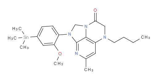 5-butyl-1-(2-methoxy-4-(trimethylstannyl)phenyl)-7-methyl-4,5-dihydro-1H-1,2a,5,8-tetraazaacenaphthylen-3(2H)-one