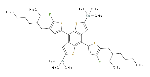 (4-(5-(2-ethylhexyl)-4-fluorothiophen-2-yl)-8-(4-(2-ethylhexyl)-5-fluorothiophen-2-yl)benzo[1,2-b:4,5-b']dithiophene-2,6-diyl)bis(trimethylstannane)