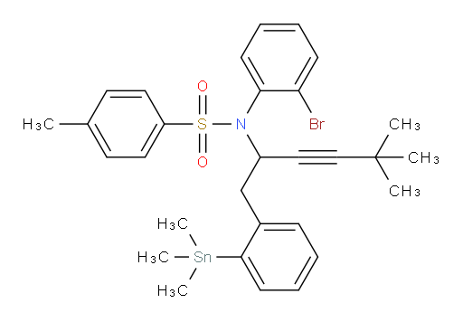 N-(2-bromophenyl)-N-(5,5-dimethyl-1-(2-(trimethylstannyl)phenyl)hex-3-yn-2-yl)-4-methylbenzenesulfonamide