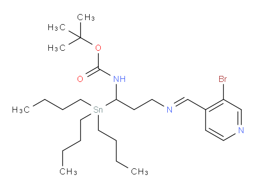 (E)-tert-butyl (3-(((3-bromopyridin-4-yl)methylene)amino)-1-(tributylstannyl)propyl)carbamate