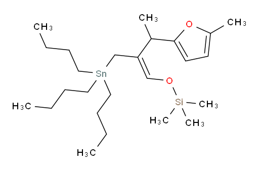 (E)-trimethyl((3-(5-methylfuran-2-yl)-2-((tributylstannyl)methyl)but-1-en-1-yl)oxy)silane