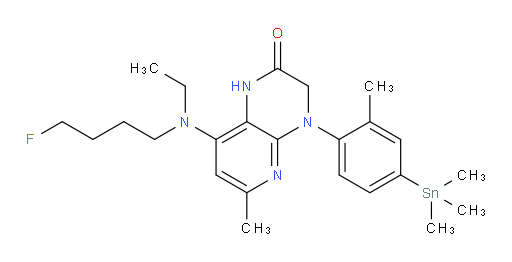 8-(ethyl(4-fluorobutyl)amino)-6-methyl-4-(2-methyl-4-(trimethylstannyl)phenyl)-3,4-dihydropyrido[2,3-b]pyrazin-2(1H)-one