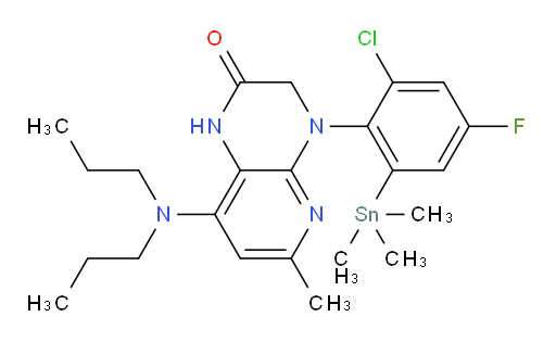 4-(2-chloro-4-fluoro-6-(trimethylstannyl)phenyl)-8-(dipropylamino)-6-methyl-3,4-dihydropyrido[2,3-b]pyrazin-2(1H)-one