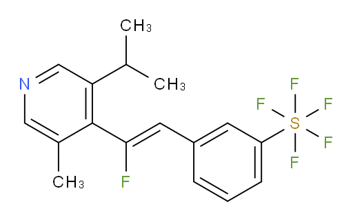 (Z)-3-(2-fluoro-2-(3-isopropyl-5-methylpyridin-4-yl)vinyl)(pentafluoromercapto)benzene