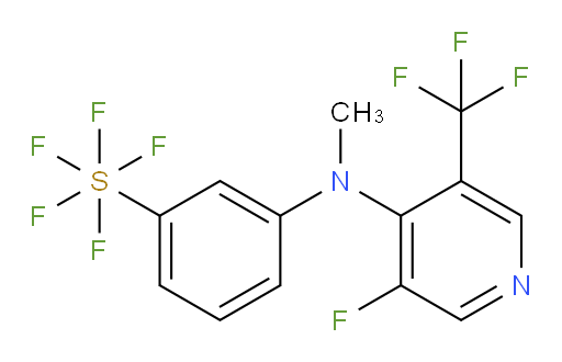 3-((3-fluoro-5-(trifluoromethyl)pyridin-4-yl)(methyl)amino)(pentafluoromercapto)benzene