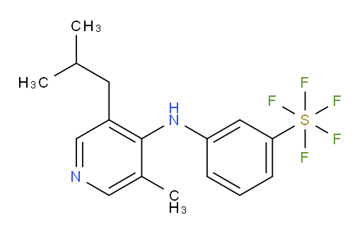 3-((3-isobutyl-5-methylpyridin-4-yl)amino)(pentafluoromercapto)benzene