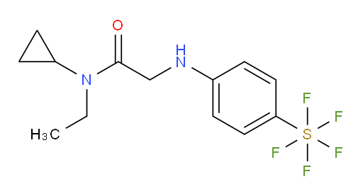 N-cyclopropyl-N-ethyl-2-((4-(pentafluoromercapto)phenyl)amino)acetamide