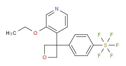 4-(3-(3-ethoxypyridin-4-yl)oxetan-3-yl)(pentafluoromercapto)benzene