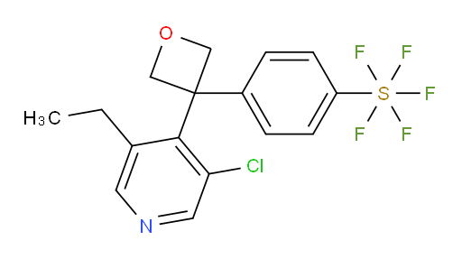 4-(3-(3-chloro-5-ethylpyridin-4-yl)oxetan-3-yl)(pentafluoromercapto)benzene