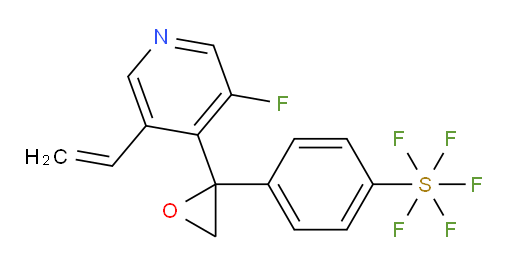 4-(2-(3-fluoro-5-vinylpyridin-4-yl)oxiran-2-yl)(pentafluoromercapto)benzene