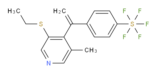 4-(1-(3-(ethylthio)-5-methylpyridin-4-yl)vinyl)(pentafluoromercapto)benzene