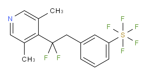 3-(2-(3,5-dimethylpyridin-4-yl)-2,2-difluoroethyl)(pentafluoromercapto)benzene
