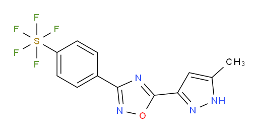 [4-[5-(5-methyl-1H-pyrazol-3-yl)-1,2,4-oxadiazol-3-yl]phenyl]sulfur pentafluoride