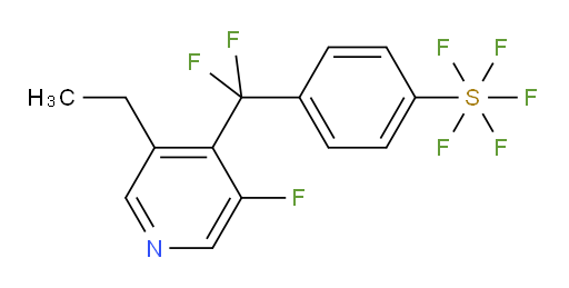 4-((3-ethyl-5-fluoropyridin-4-yl)difluoromethyl)(pentafluoromercapto)benzene