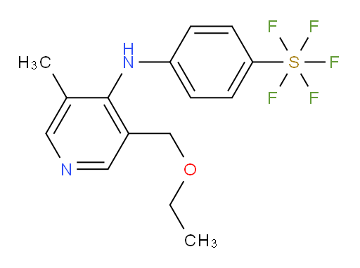 4-((3-(ethoxymethyl)-5-methylpyridin-4-yl)amino)(pentafluoromercapto)benzene