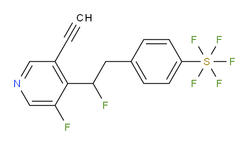 4-(2-(3-ethynyl-5-fluoropyridin-4-yl)-2-fluoroethyl)(pentafluoromercapto)benzene