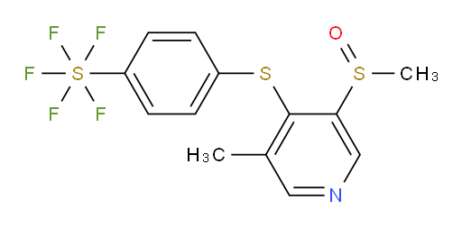 4-((3-methyl-5-(methylsulfinyl)pyridin-4-yl)thio)(pentafluoromercapto)benzene