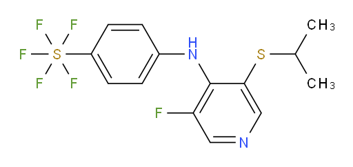 4-((3-fluoro-5-(isopropylthio)pyridin-4-yl)amino)(pentafluoromercapto)benzene