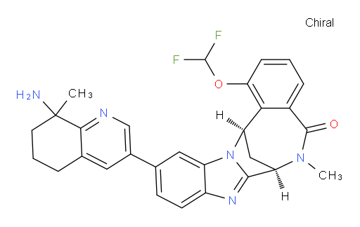 (7R,14R)-11-(8-amino-5,6,7,8-tetrahydro-8-methyl-quinolin-3-yl)-1-(difluoromethoxy)-6,7-dihydro-6-methyl-7,14-Methanobenzimidazo[1,2-b][2,5]benzodiazocin-5(14H)--one