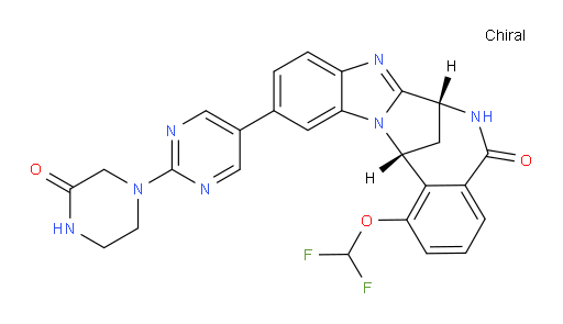 (7R,14R)-1-(Difluoromethoxy)-6,7-dihydro-11-[2-(3-oxo-piperazin-1-yl)-pyrimidin-5-yl]-7,14-methanobenzimidazo[1,2-b][2,5]benzodiazocin-5(14H)--one