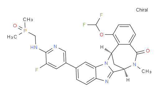 (7R,14R)-1-(difluoromethoxy)-11-[6-[[(dimethylphosphinyl)methyl]amino]-5-fluoropyridin-3-yl]-6,7-dihydro-6-methyl-7,14-Methanobenzimidazo[1,2-b][2,5]benzodiazocin-5(14H)--one