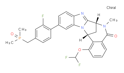 (7R,14R)-1-(difluoromethoxy)-11-[4-[(dimethylphosphinyl)methyl]-2-fluorophenyl]-6,7-dihydro-6-methyl-7,14-Methanobenzimidazo[1,2-b][2,5]benzodiazocin-5(14H)--one