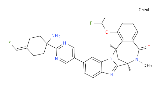 (7R,14R)-11-(2-(1-amino-4-(fluoromethylene)cyclohexyl)pyrimidin-5-yl)-1-(difluoromethoxy)-6-methyl-6,7-dihydro-7,14-methanobenzo[f]benzo[4,5]imidazo[1,2-a][1,4]diazocin-5(14H)-one