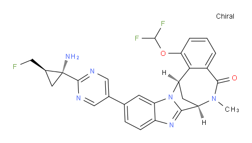(7R,14R)-11-(2-((1R,2R)-1-amino-2-(fluoromethyl)cyclopropyl)pyrimidin-5-yl)-1-(difluoromethoxy)-6-methyl-6,7-dihydro-7,14-methanobenzo[f]benzo[4,5]imidazo[1,2-a][1,4]diazocin-5(14H)-one