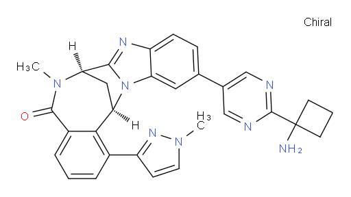 (7R,14R)-11-[2-(1-aminocyclobutyl)-pyrimidin-5-yl]-6,7-dihydro-6-methyl-1-(1-methyl-1H-pyrazol-3-yl)-7,14-Methanobenzimidazo[1,2-b][2,5]benzodiazocin-5(14H)--one
