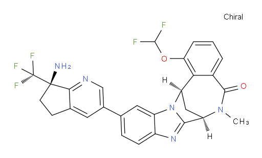 (7R,14R)-11-[(7R)-7-amino-6,7-dihydro-7-(trifluoromethyl)-5H-cyclopenta[b]pyridin-3-yl]-1-(difluoromethoxy)-6,7-dihydro-6-methyl-7,14-Methanobenzimidazo[1,2-b][2,5]benzodiazocin-5(14H)--one