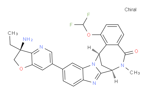 (7R,14R)-11-[(3S)-3-amino-3-ethyl-2,3-dihydrofuro[3,2-b]pyridin-6-yl]-1-(difluoromethoxy)-6,7-dihydro-6-methyl-7,14-Methanobenzimidazo[1,2-b][2,5]benzodiazocin-5(14H)--one